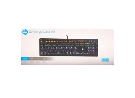 Teclado Gamer Mecânico HP GK100 USB LED RGB Layout ABNT2 o