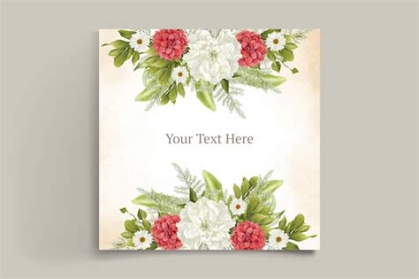 Premium Vector Elegant Watercolor Floral Wreath Card