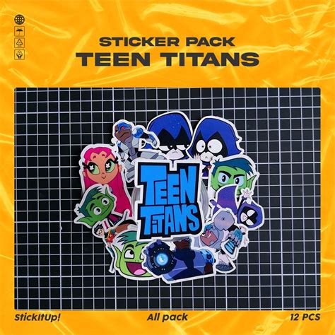 Jual Stickitup Stiker Pack Kartun Teen Titans Lucu Colorfull Keren