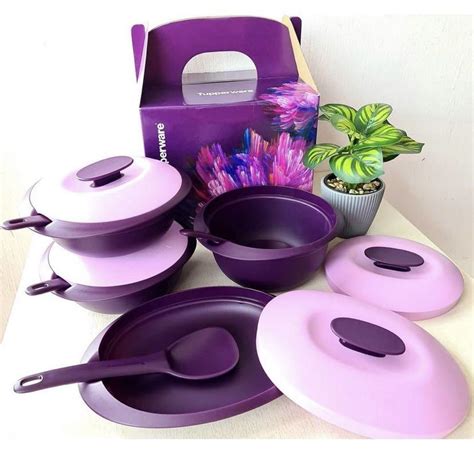 Tupperware Purple Royale Petit Serveware Set Furniture Home Living