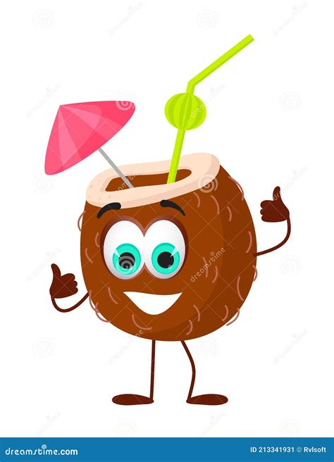 Funny Coconut Cartoon Stock Image CartoonDealer 152453221