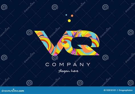 Vq V Q Colorful Alphabet Letter Logo Icon Template Vector Stock Vector