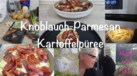 Knoblauch Parmesan Kartoffelp Ree Mit Veganem Bacon Youtube