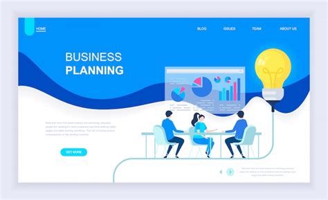Moderno Concepto De Diseño Plano De La Planificación Empresarial Vector Premium