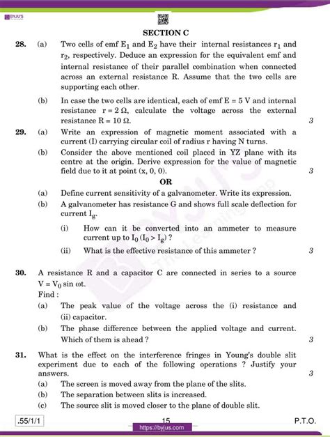 Cbse Class 12 Physics Question Papers 2020 Download All Sets Pdf