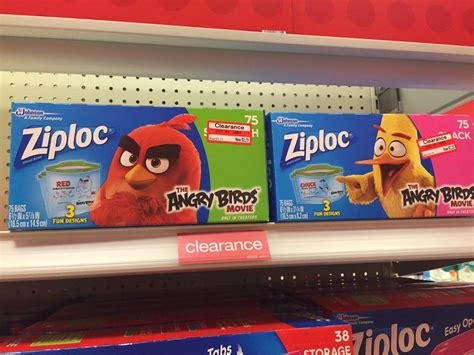 Angry Birds Ziploc Snack Bags As Low At Cents A Box At Target