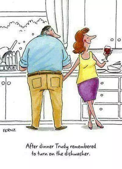 Comics Funny Comics Strips Cartoons Husband Wife Dishes Chores