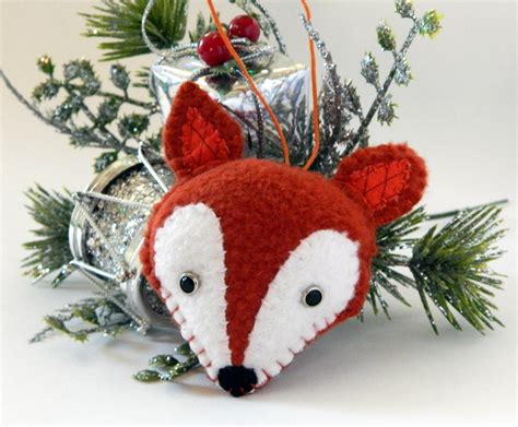 Fox Ornament Fox Party Favors Woodland Fox Ornament By Evelynx