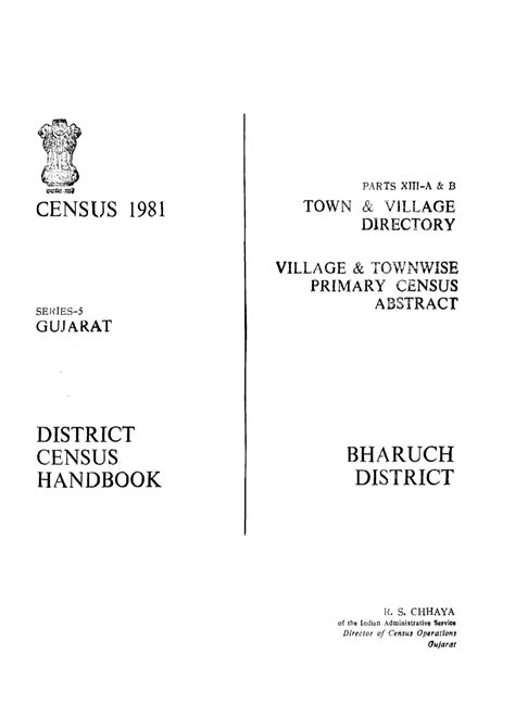 District Census Handbook Bharuch Part Xiii A And B Series 5 Docslib