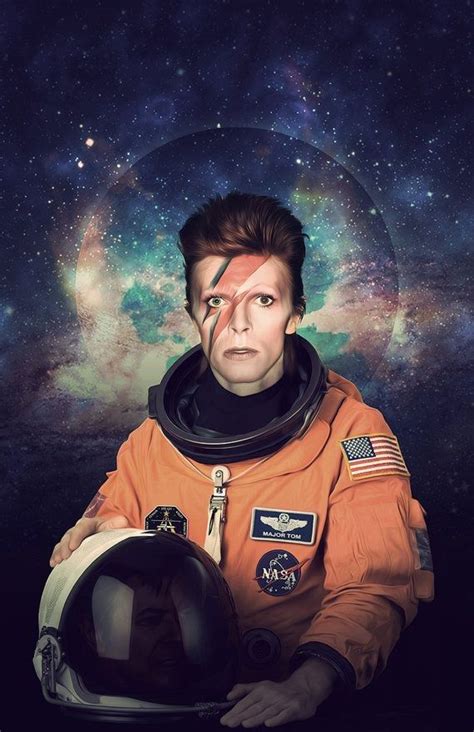 David Bowie Astronaut Poster A Major Tom Space Por Redfunkovich David