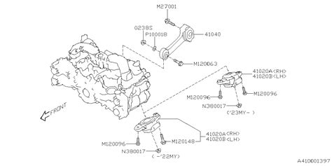 Subaru Ascent Flange Nut Engine Suspension 902380017 Subaru Parts