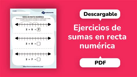 Ejercicios De Sumas En Recta Num Rica Pdf Descargable