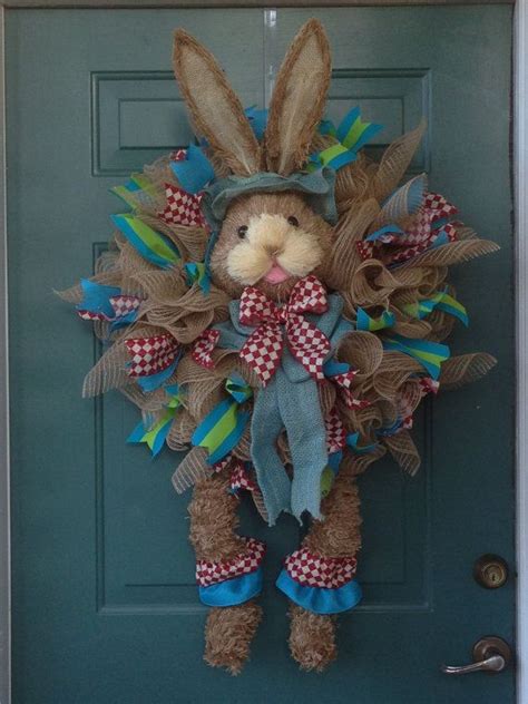 Spring Bunny With Legs Wreath Bunny Wreath Easter Wreath Spring Wreath Deco Mesh Wreath