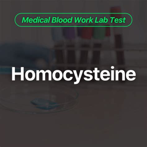 Homocysteine Blood Work Test - Wittmer Rejuvenation Clinic