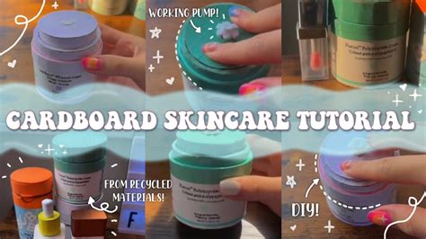 Diy Cardboard Skincare Full Tutorial Working Pump Youtube