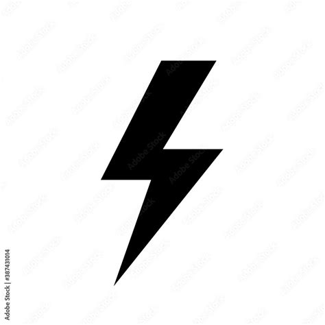 Power Icon Lightning Bolt Electric Flash Concept For Design Electric