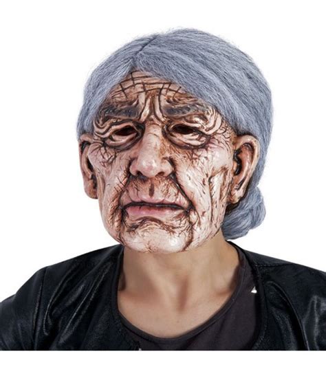 Maske Einer Alten Dame Aus Kunststoff Karneval Zubeh R