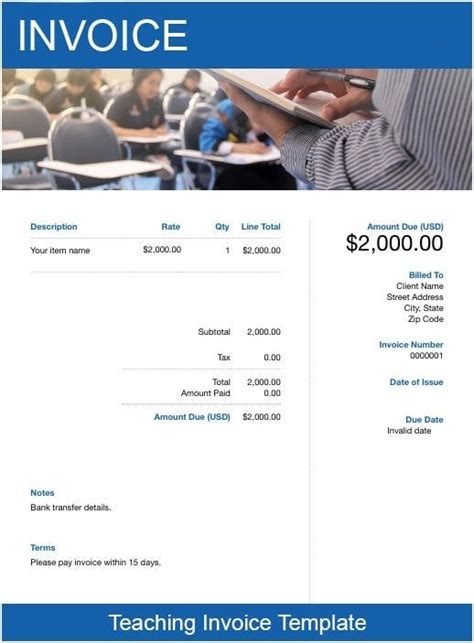 Tutor Invoice Template Free Downloadable Templates Freshbooks