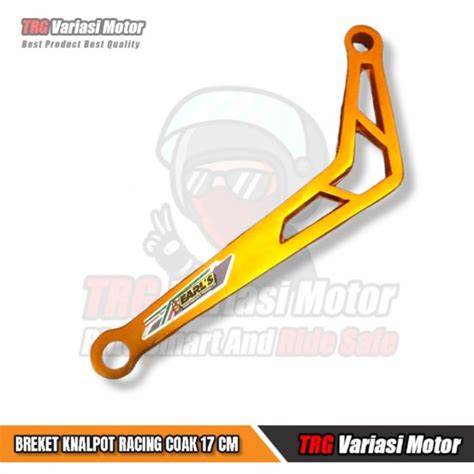 Breket Knalpot Racing Motif Coak Panjang 17 Cm PNP Motor Universal TRG