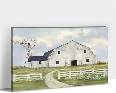 Amazon Farmhouse Barn Canvas Wall Art Old Barn Windmill Canvas