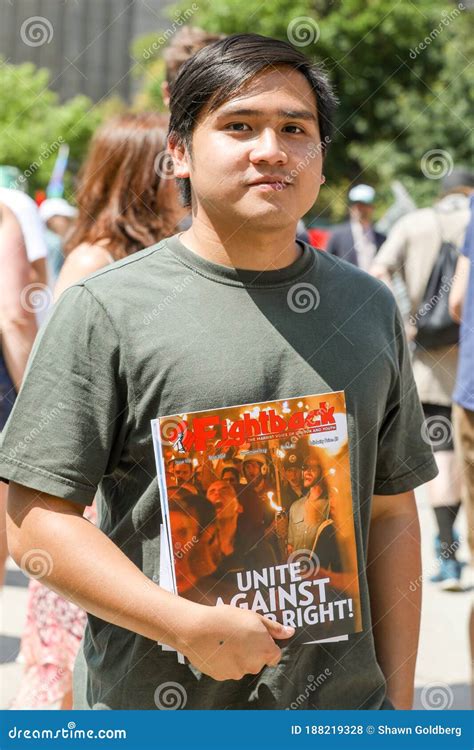 Toronto Canada August 11 2018 Stop The Hate Rally At Nathan