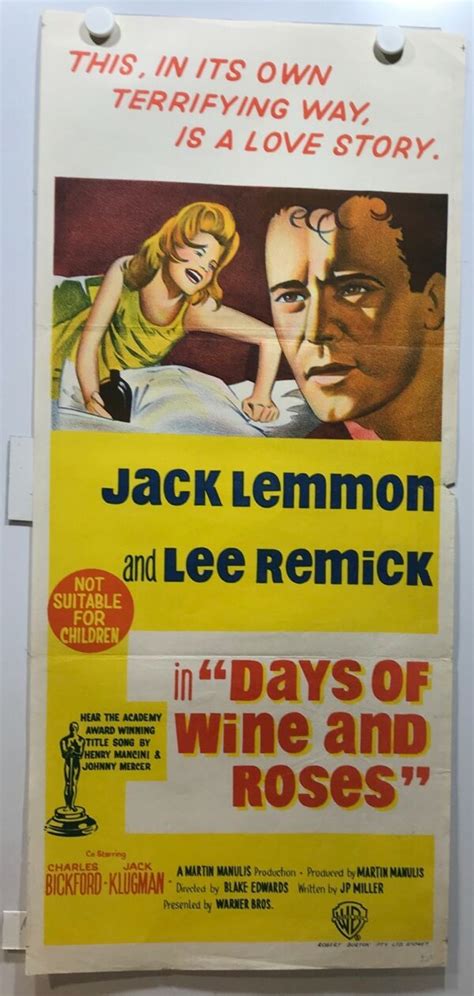 Original Daybill Movie Poster Days Of Wine And Roses Jack Lemmon