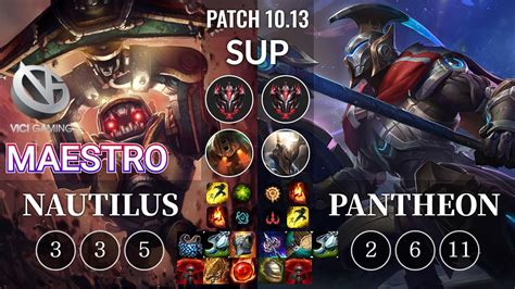 VG Maestro Nautilus Vs Pantheon Sup KR Patch 10 13 YouTube