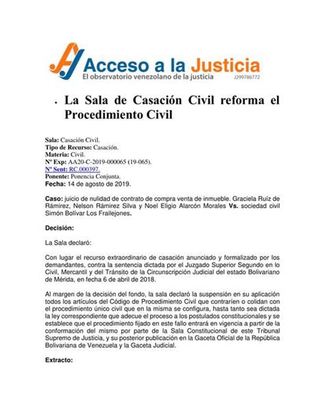 La Sala De Casaci N Civil Reforma El Procedimiento Fisioterapia Udocz