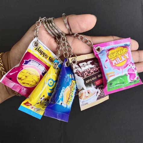 Pcs Gantungan Kunci Miniatur Snack Unik Dan Murah Suovenir