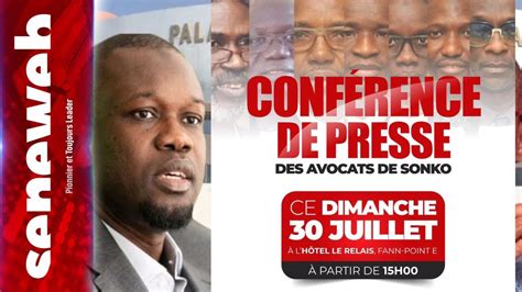 Suivez La Conference De Presse Des Avocats De Ousmane Sonko Youtube