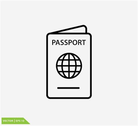 Premium Vector Passport Icon Vector Logo Template