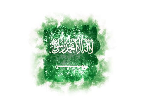 Square Grunge Flag Illustration Of Flag Of Saudi Arabia