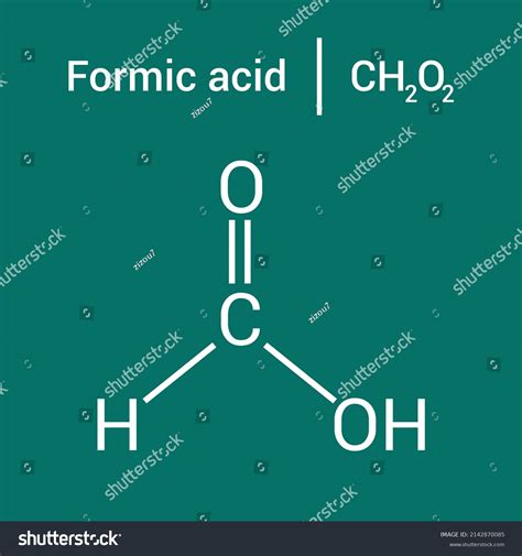 Chemical Structure Formic Acid Ch2o2 Stock Vector Royalty Free 2142870085 Shutterstock