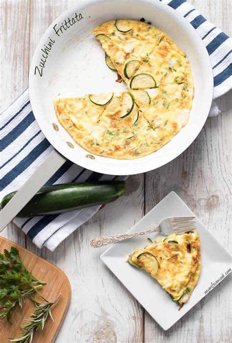 Easy Zucchini Frittata Recipe With Rosemary And Fontina Cheese