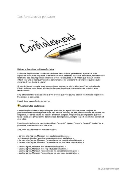 12 Politesse Français Fle Fiches Pedagogiques Pdf And Doc