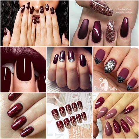 Tuyển Chọn 200 Mẫu Nails đỏ Mận được Yêu Thích Nhất