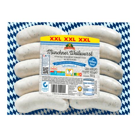 Gut Drei Eichen M Nchner Wei Wurst Xxl G Von Aldi Nord Ansehen