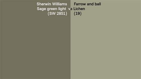 Sherwin Williams Sage Green Light Sw 2851 Vs Farrow And Ball Lichen