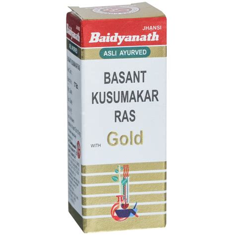 Buy Baidyanath Jhansi Basant Kusumakar Ras With Gold Tablets In