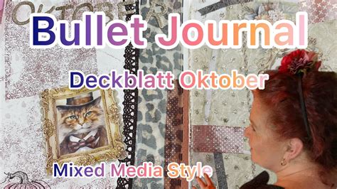 Bullet Journal Deckblatt Oktober Mixed Media auch für Junk