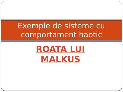 PPTX Exemple De Sisteme Cu Comportament Haotic DOKUMEN TIPS