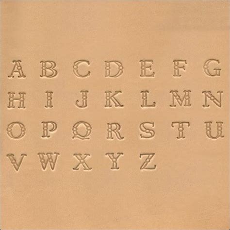 3 4 19mm Script Font Alphabet Leather Stamp Set Etsy