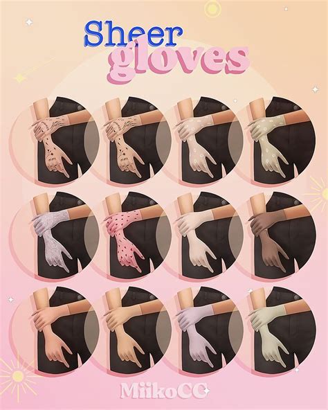 Sheer Gloves Miiko Sheer Gloves Sims Sims 4