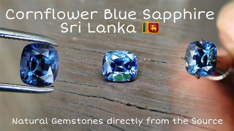 Ceylon Blue Sapphire Cushion Shape Very Attractive Cornflower Blue