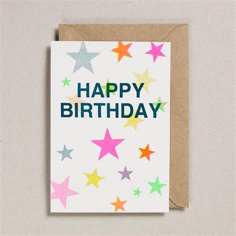 PETRA BOASE HAPPY BIRTHDAY CARD - MULTI STARS - TOYS + GIFTS from Molly ...