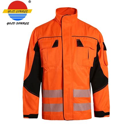 Hi Vis Chaqueta Reflectante Naranja Para Hombre Ropa De Trabajo De