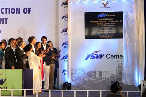 Mediashine Jsw Cement Ltd Launches Rs Crore Cement Plant At