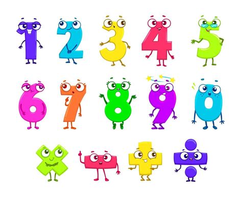 Cartoon funny math number mathematics characters 37928338 Vector Art at ...