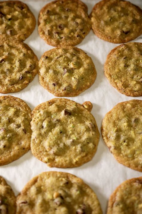 Chocolate Chip Pistachio Cookies Chef Tariq Middle Eastern Recipes