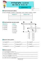 Exercice Accord Du Nom Pluriels Particuliers Ce